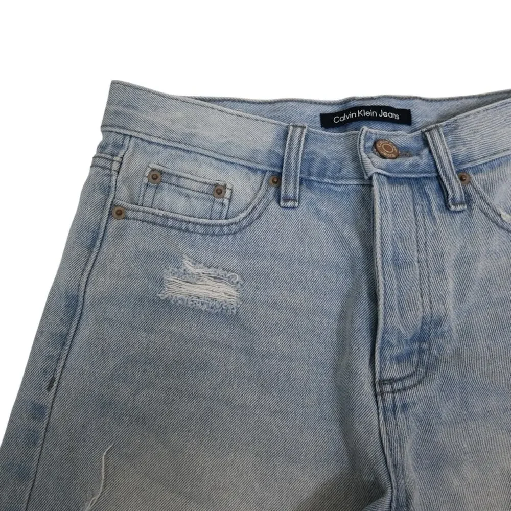 Calvin Klein Jeans Womens 25 Button Fly High Rise Jean Shorts